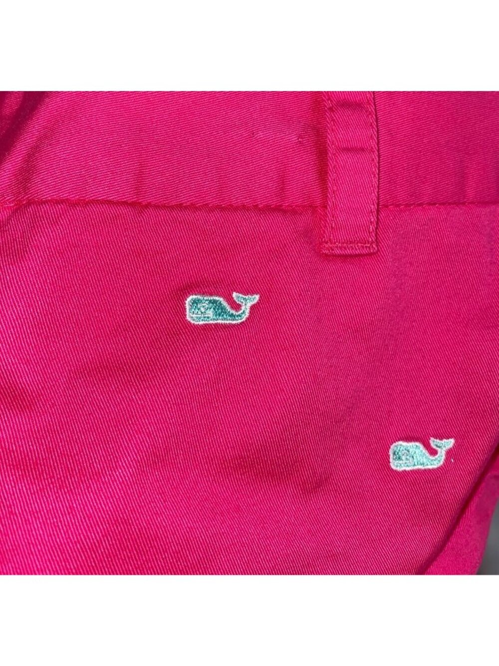 Vineyard Vines women 0 fuchsia pink whale capri pants women EUC embroidered - Picture 4 of 5